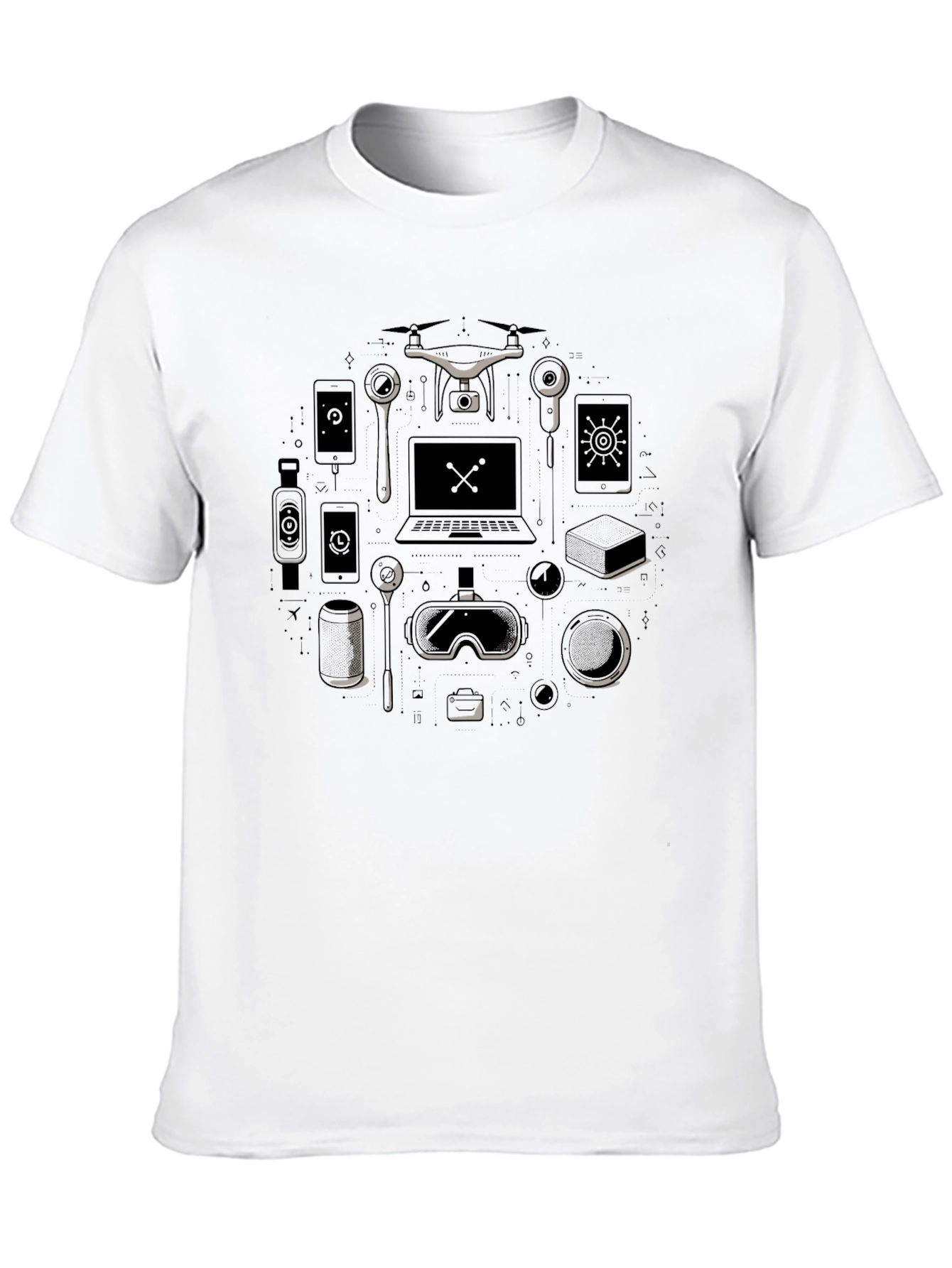 Tech Gadget T-Shirt - Modern Lifestyle Design