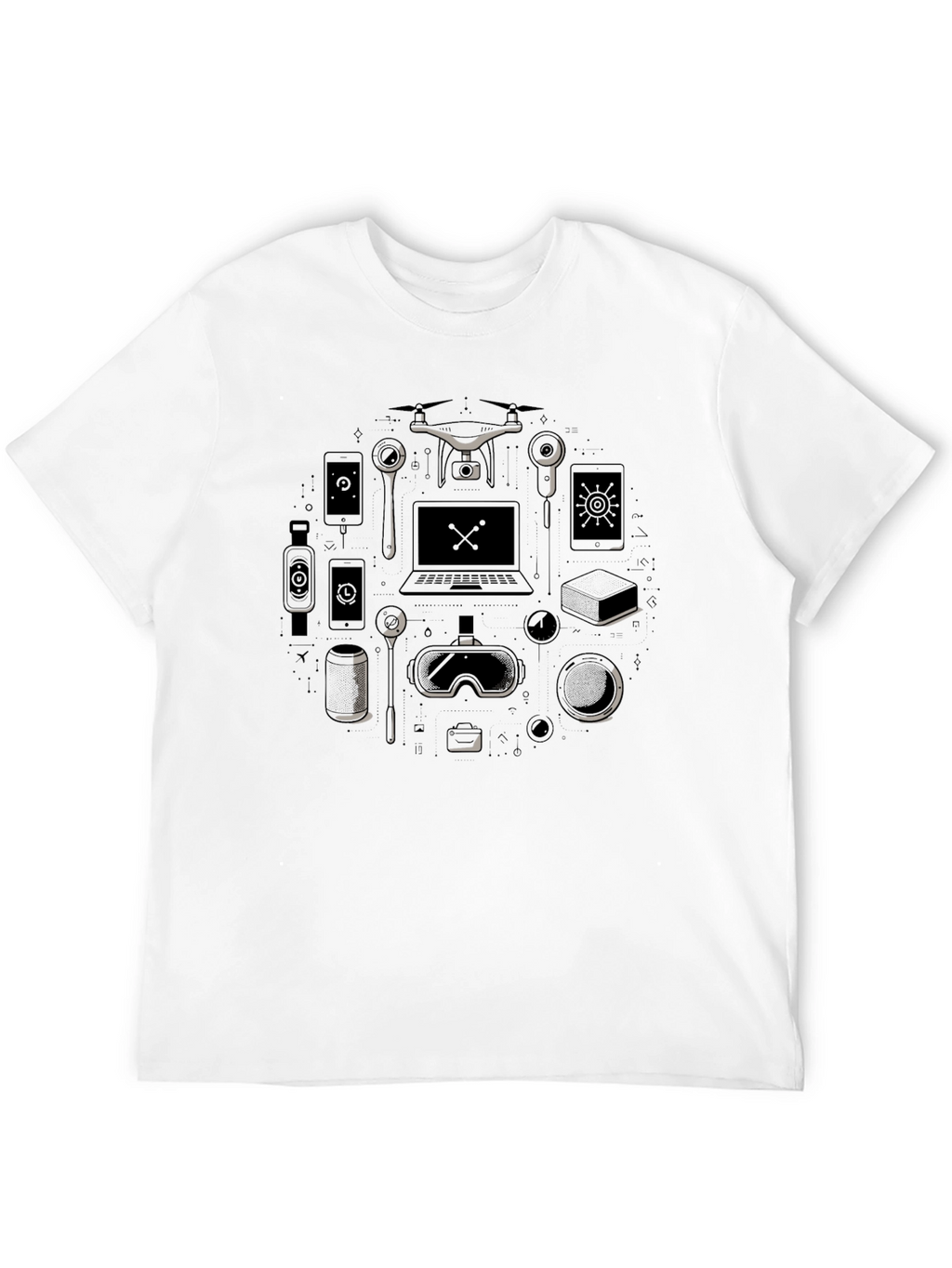 Tech Gadget T-Shirt - Modern Lifestyle Design