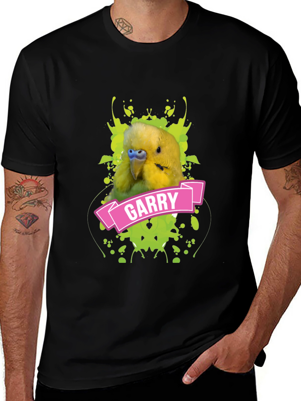 Garry the Budgie T-Shirt - Funny Bird Lover Tee