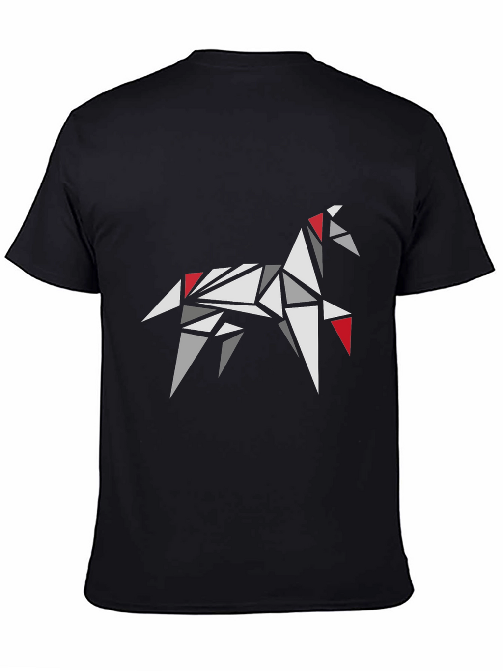 Geometric Horse Graphic Tee - Modern Casual Style