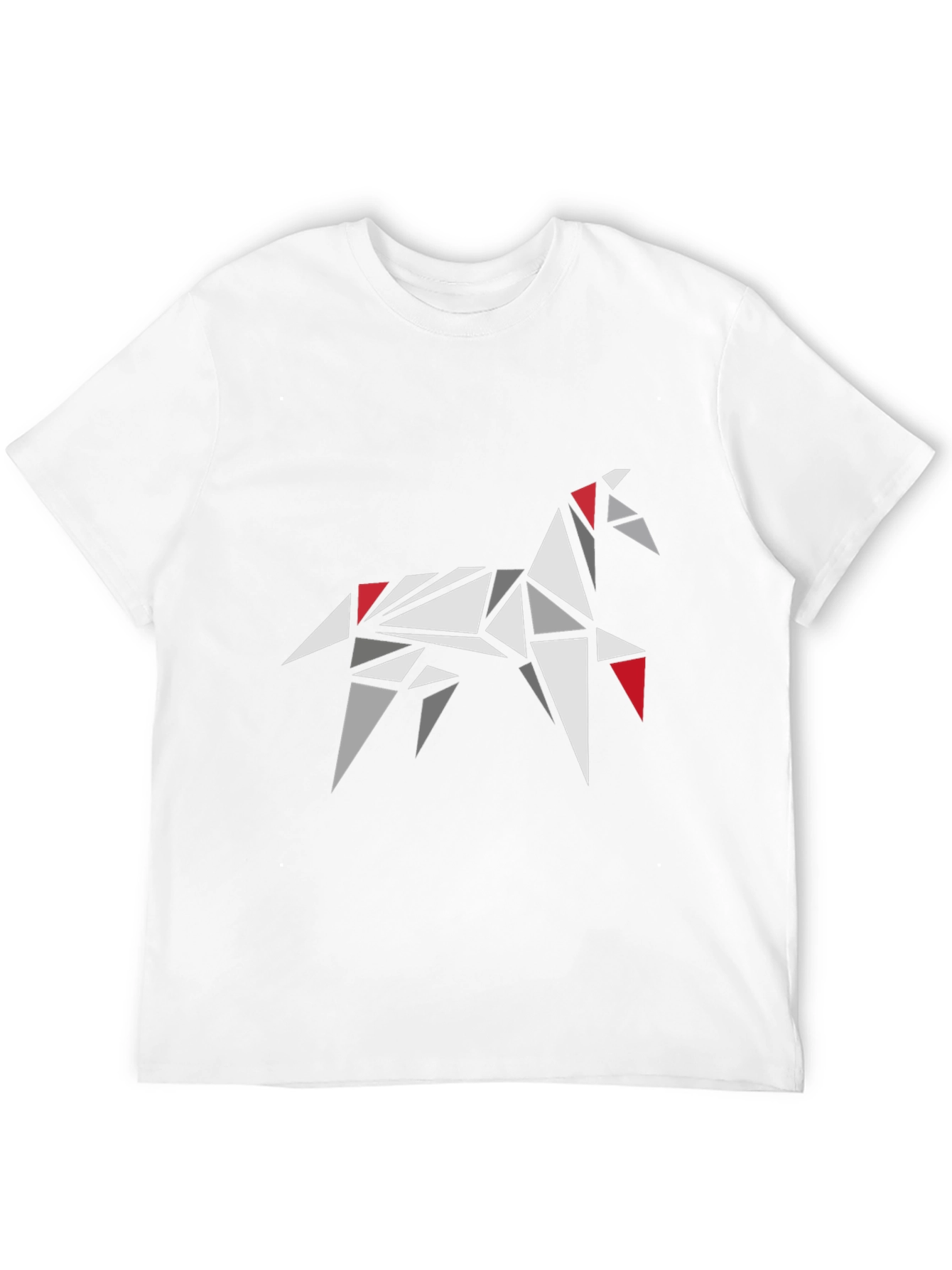 Geometric Horse Graphic Tee - Modern Casual Style