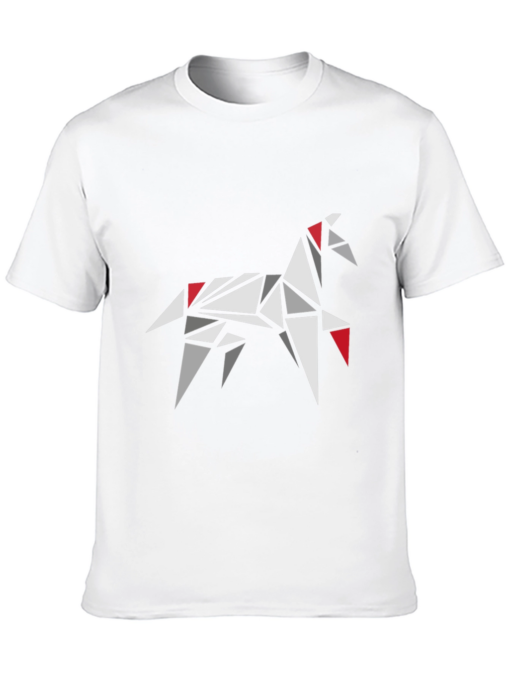 Geometric Horse Graphic Tee - Modern Casual Style