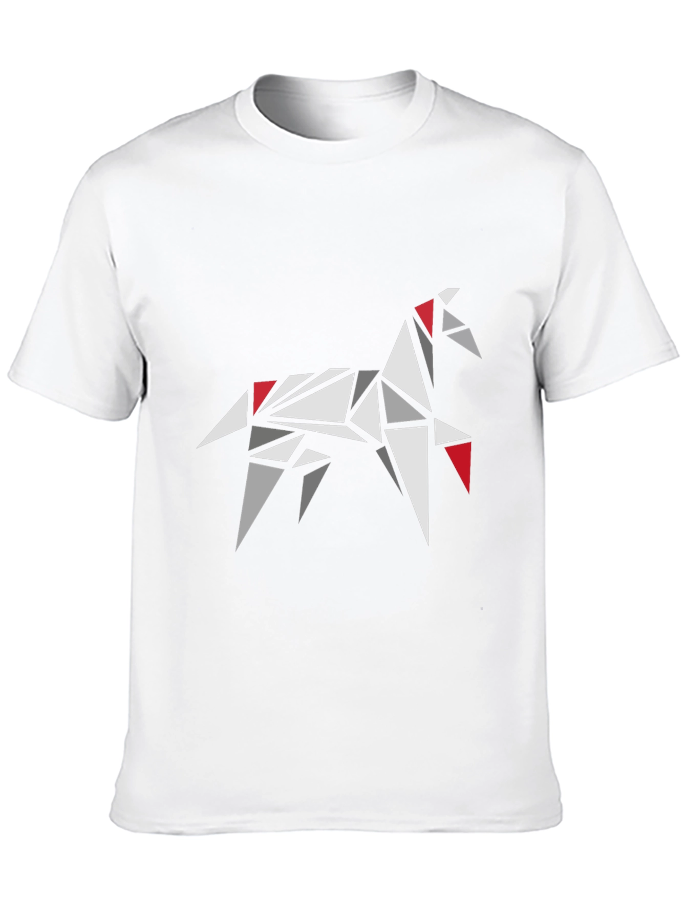 Geometric Horse Graphic Tee - Modern Casual Style