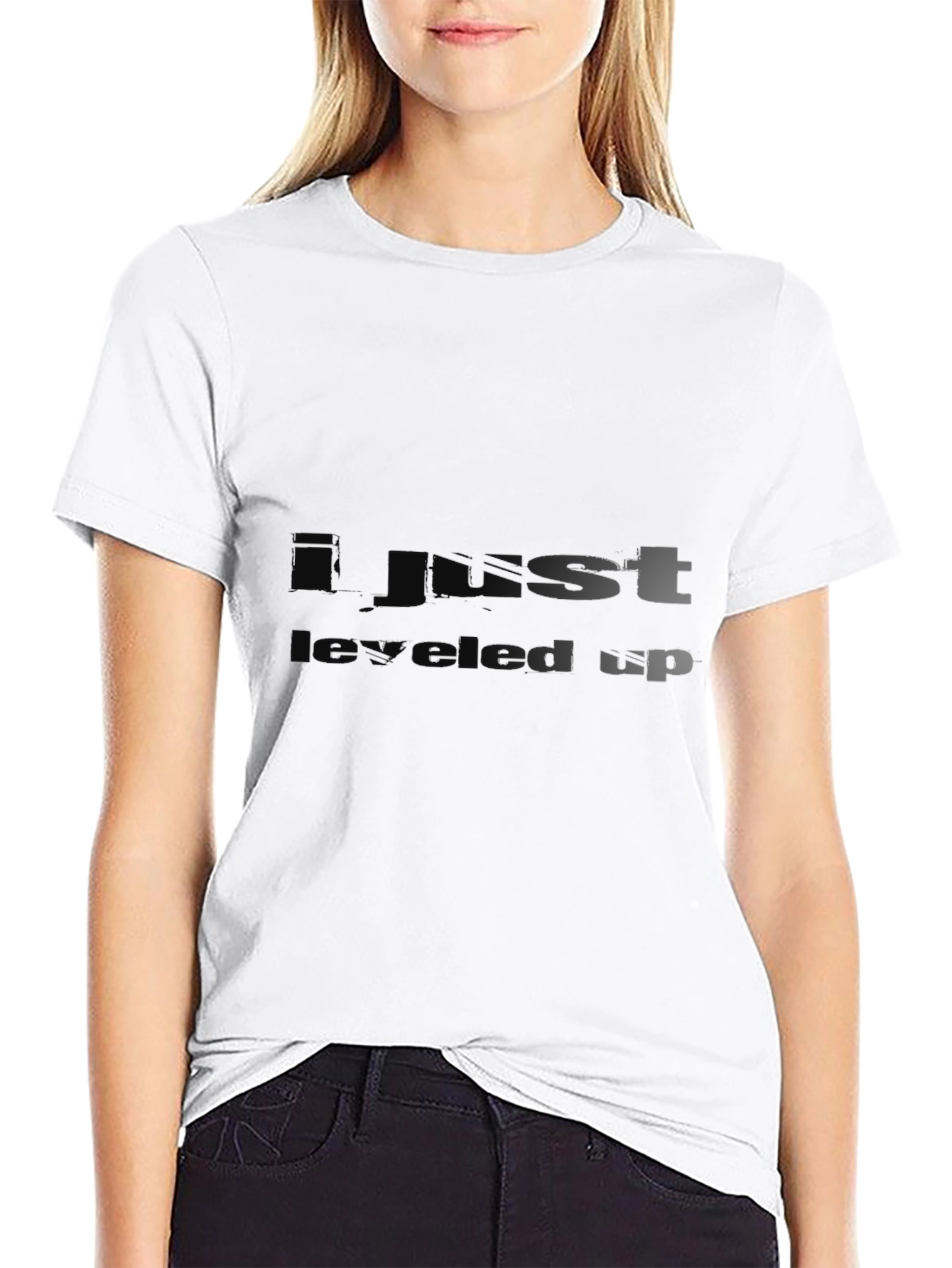 I Just Leveled Up Black T-Shirt