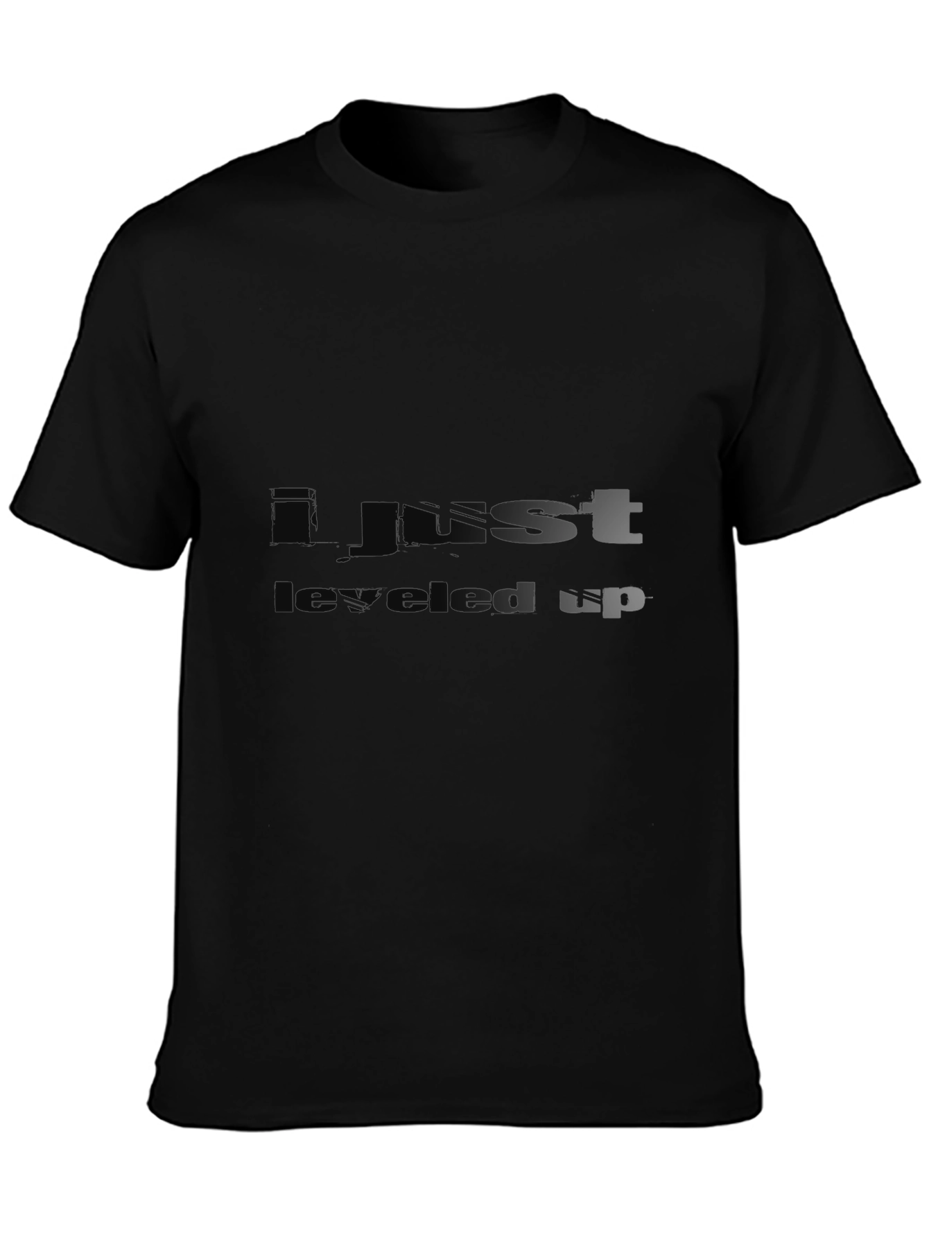 I Just Leveled Up Black T-Shirt