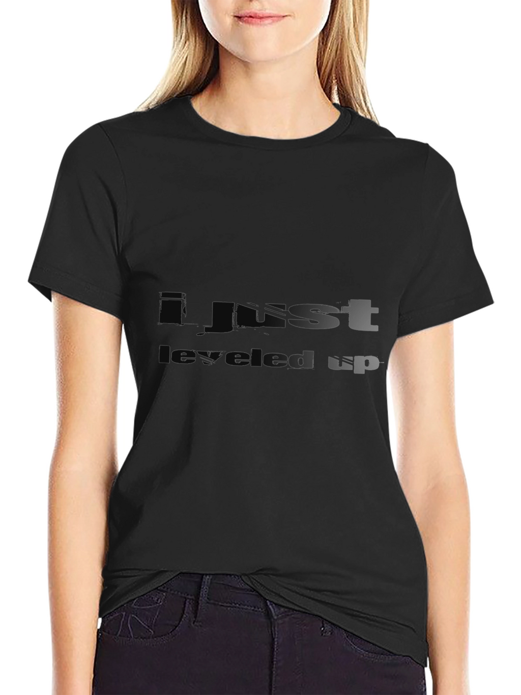 I Just Leveled Up Black T-Shirt