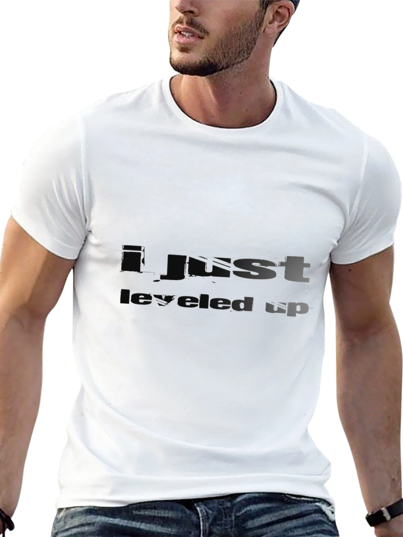 I Just Leveled Up Black T-Shirt