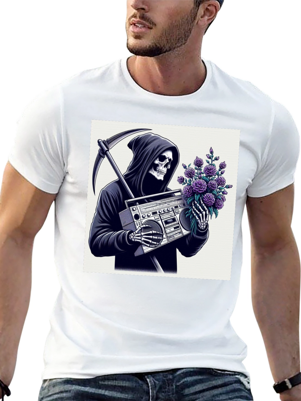 Grim Reaper Boombox T-Shirt