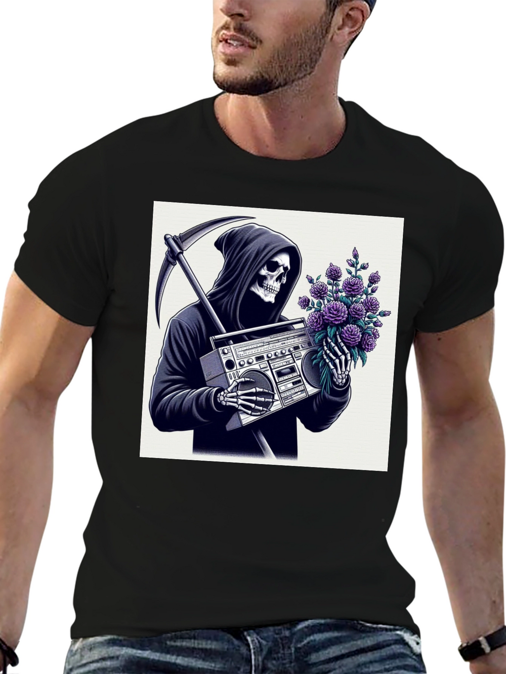 Grim Reaper Boombox T-Shirt