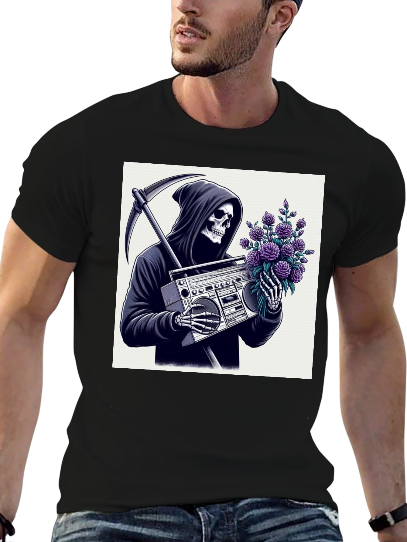 Grim Reaper Boombox T-Shirt