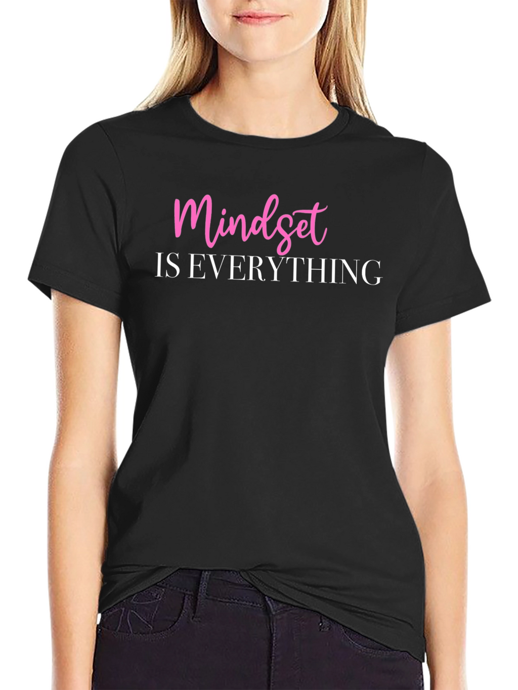 Mindset Is Everything Black Graphic Tee