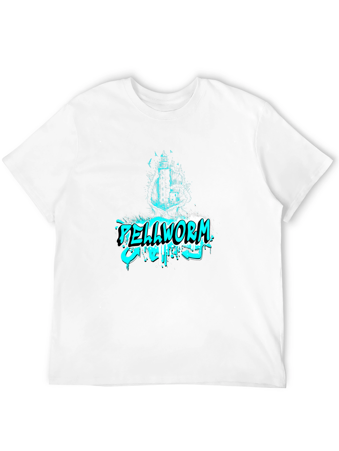Hellworm Graphic Print Black T-Shirt