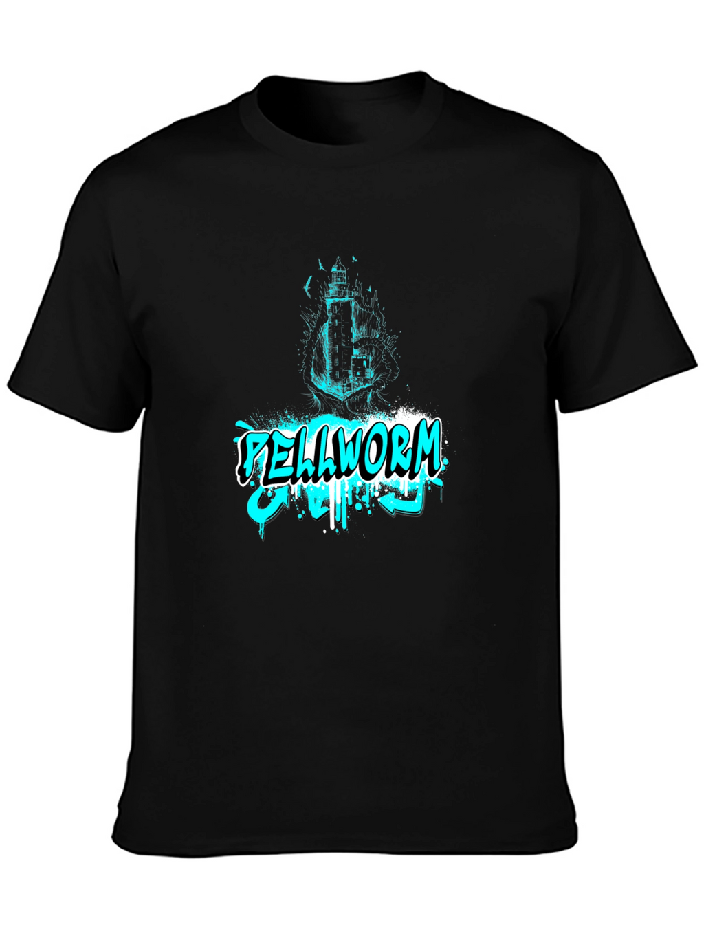 Hellworm Graphic Print Black T-Shirt
