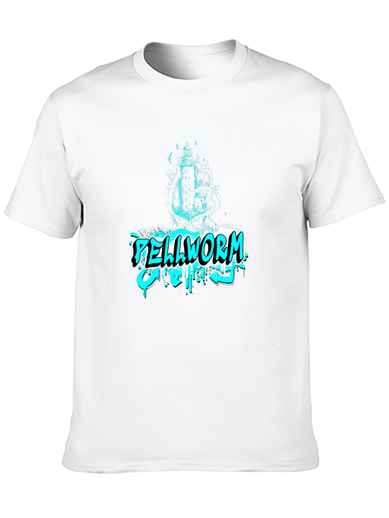 Hellworm Graphic Print Black T-Shirt