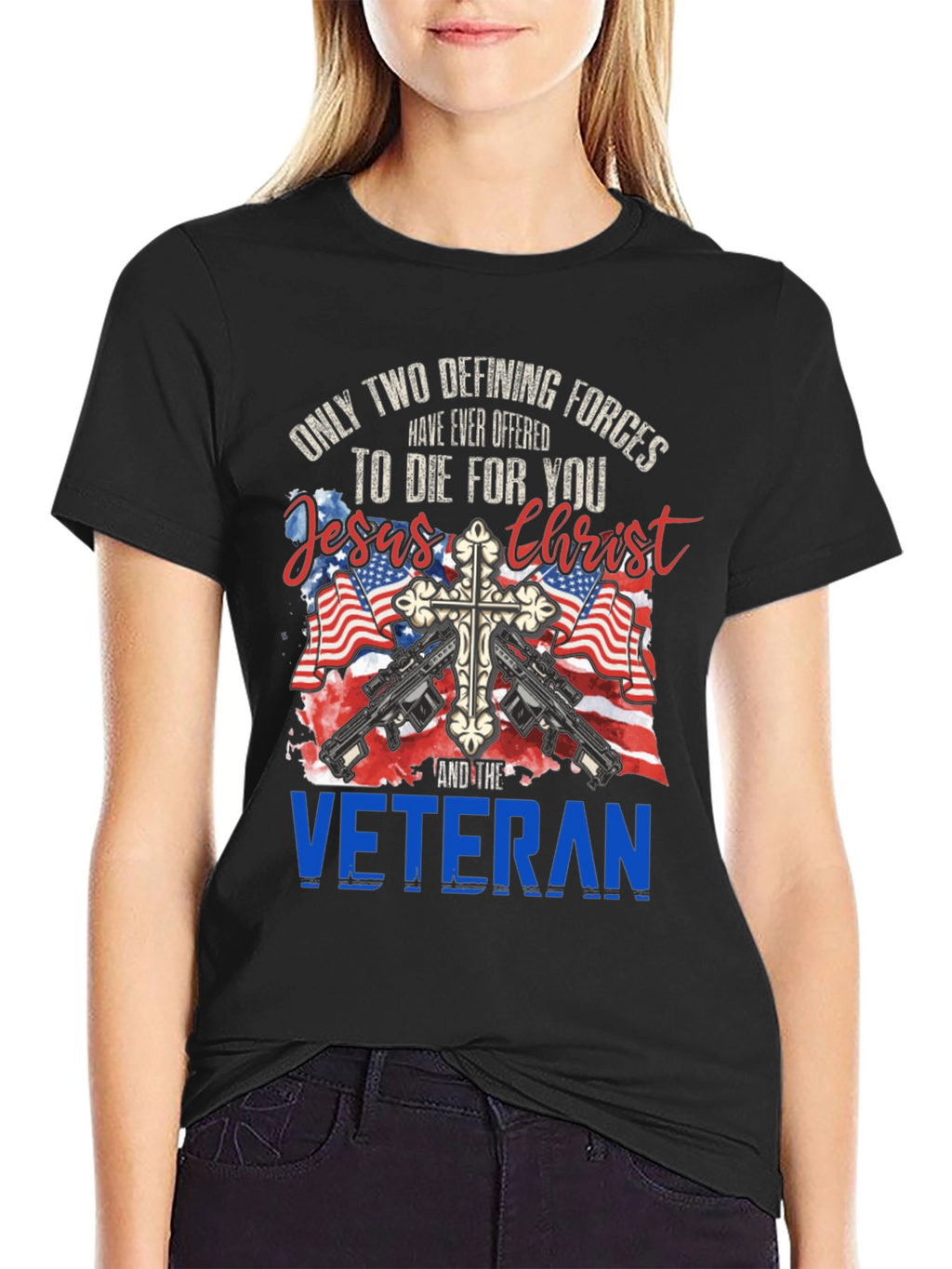 Jesus Christ and Veteran T-Shirt