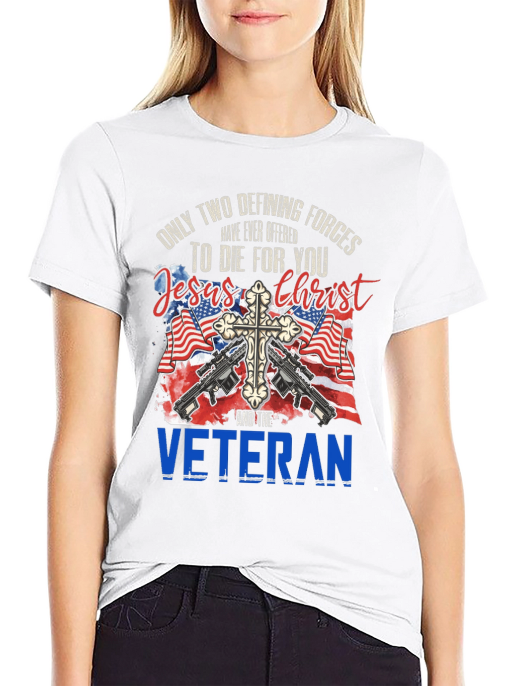 Jesus Christ and Veteran T-Shirt