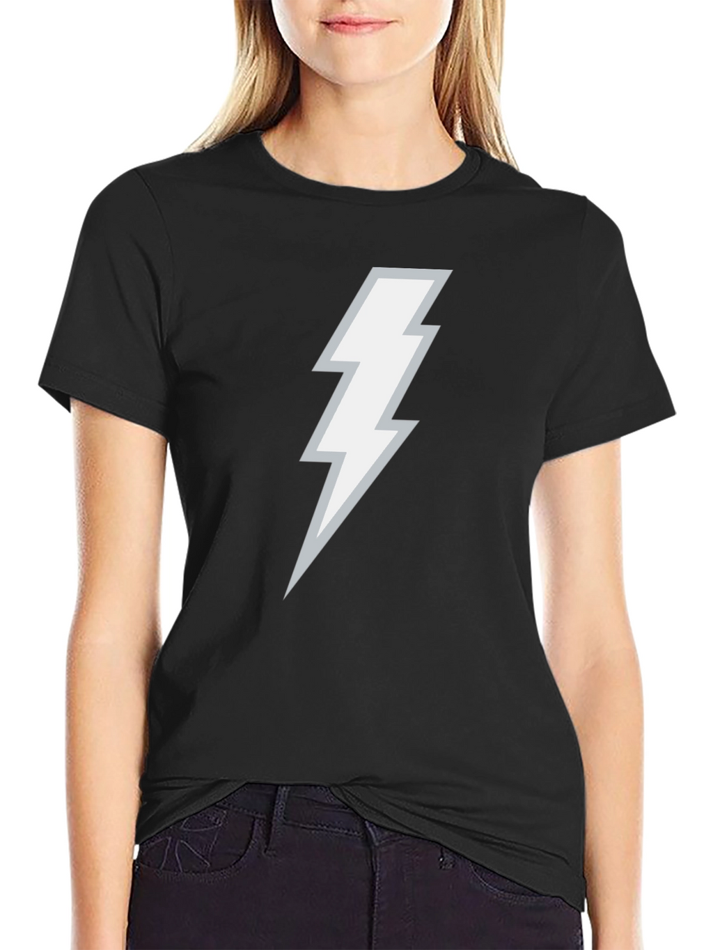 Lightning Bolt Graphic Black T-Shirt