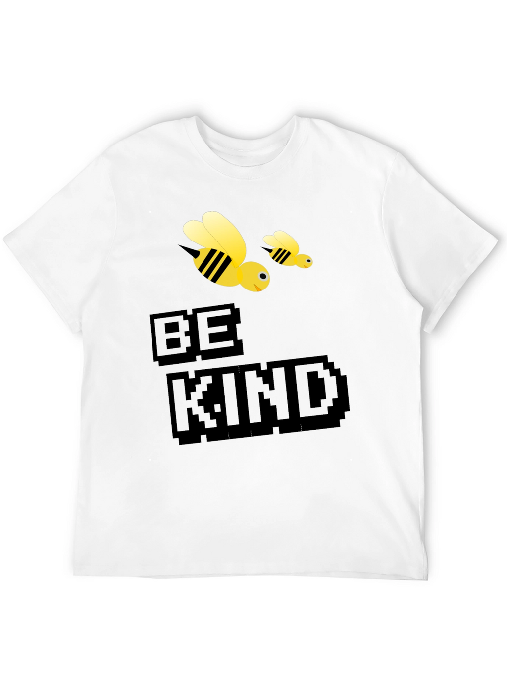 Be Kind Bee Graphic Tee - Black Cotton T-Shirt