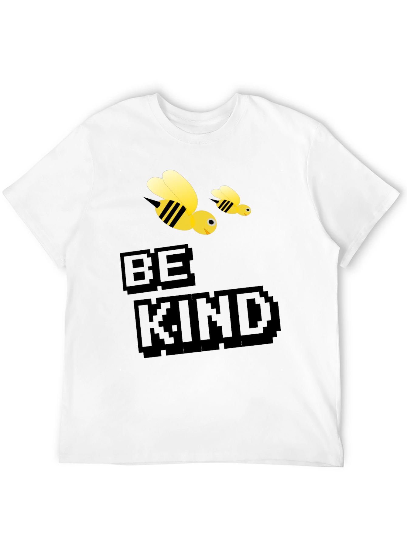 Be Kind Bee Graphic Tee - Black Cotton T-Shirt