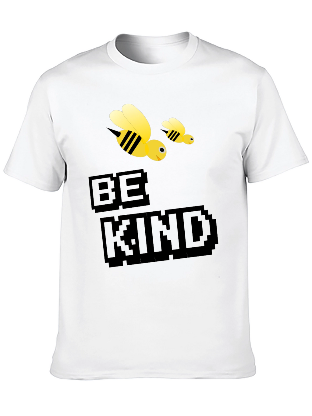Be Kind Bee Graphic Tee - Black Cotton T-Shirt