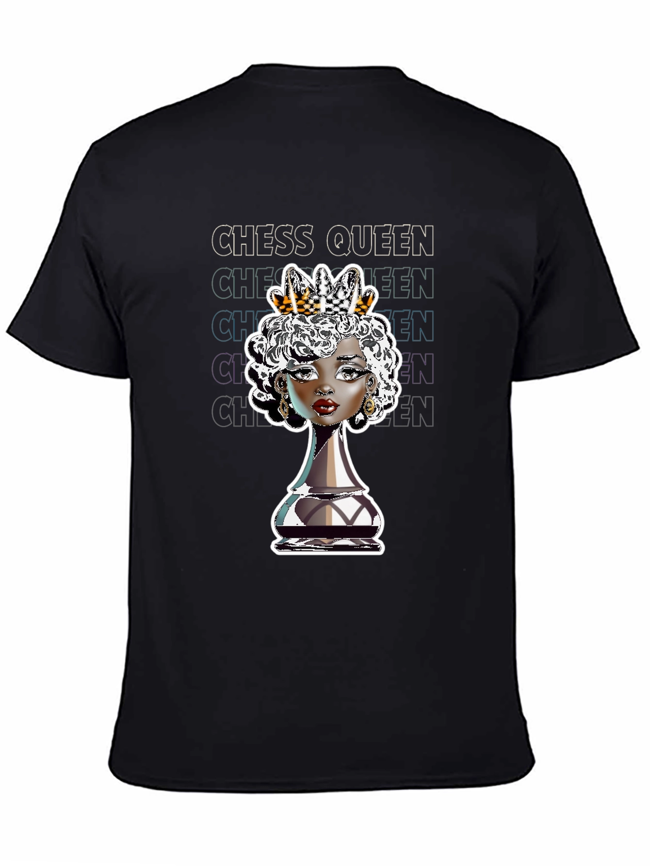 Chess Queen Graphic Tee - Stylish Black T-Shirt