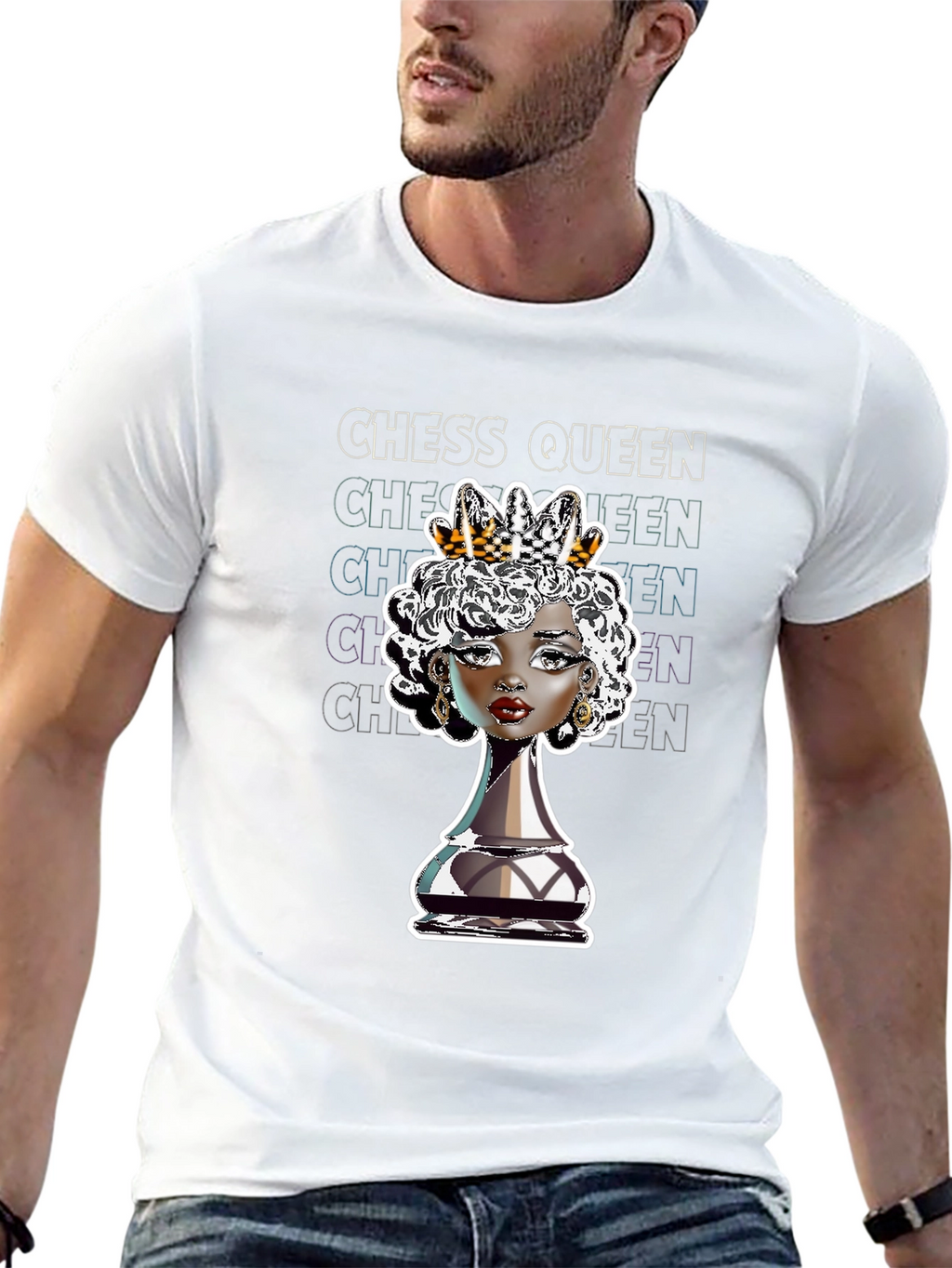 Chess Queen Graphic Tee - Stylish Black T-Shirt
