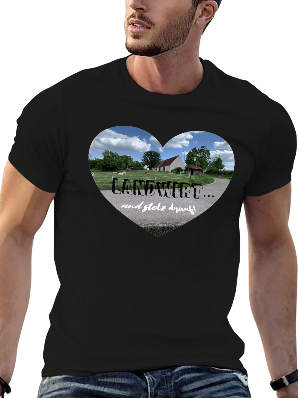 Landwirt Heart Graphic Tee - Proud Farmer T-Shirt