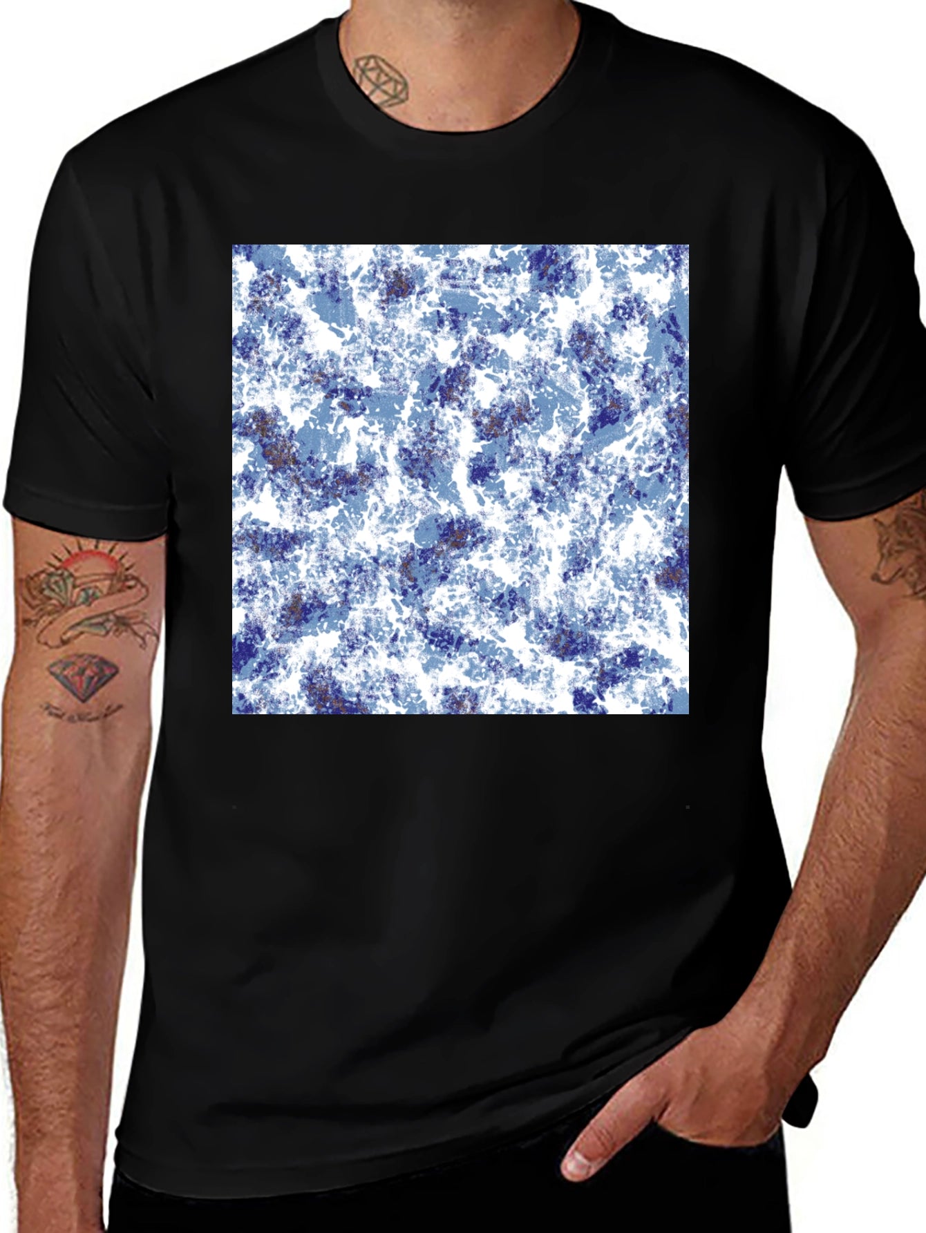 Abstract Black T-Shirt
