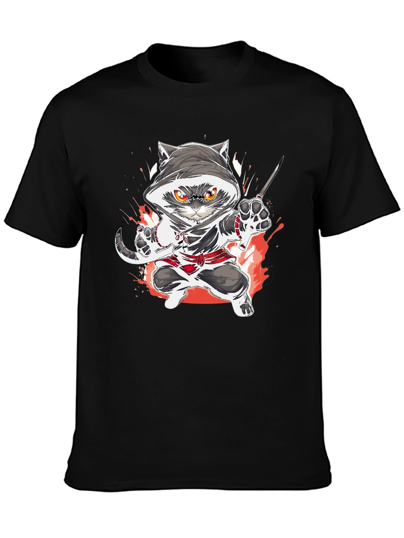 Ninja Cat Graphic T-Shirt