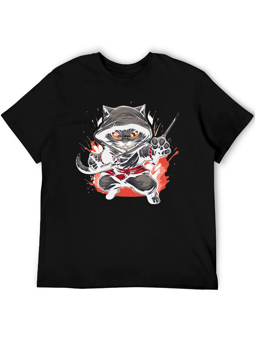 Ninja Cat Graphic T-Shirt
