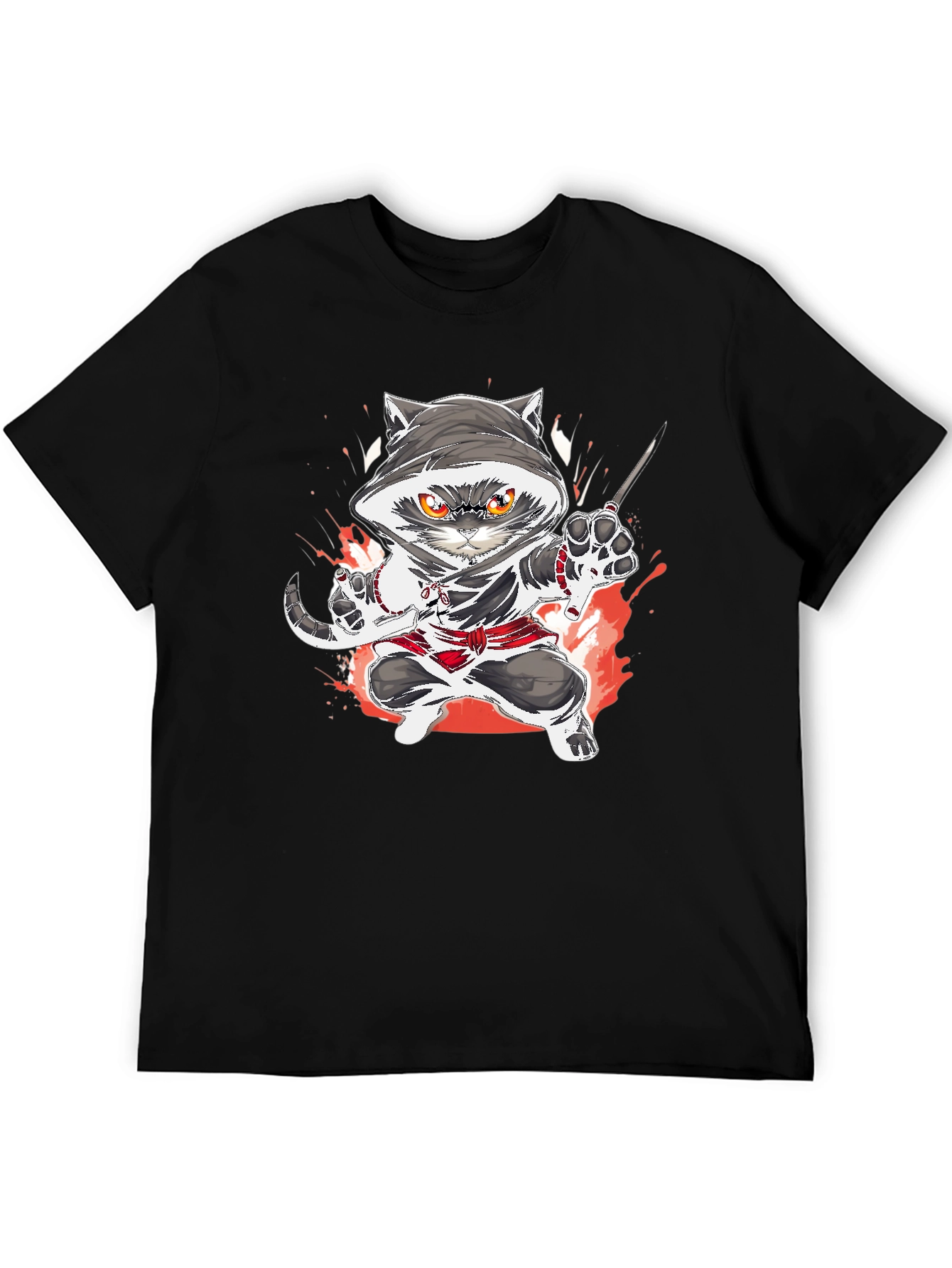 Ninja Cat Graphic T-Shirt