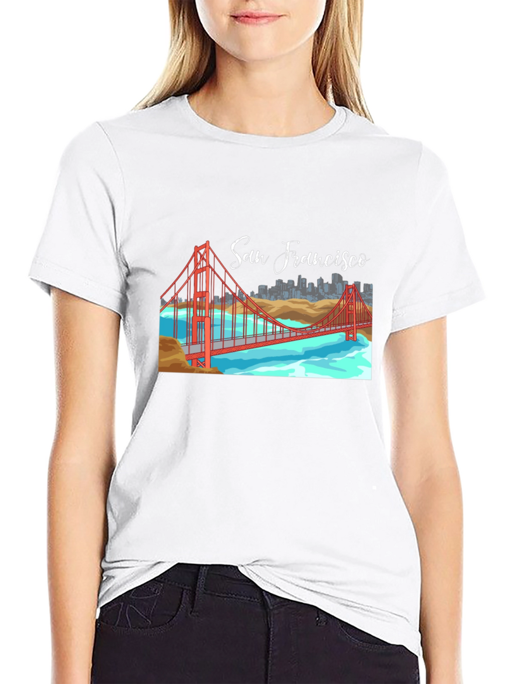 San Francisco Bridge Graphic Tee - Black