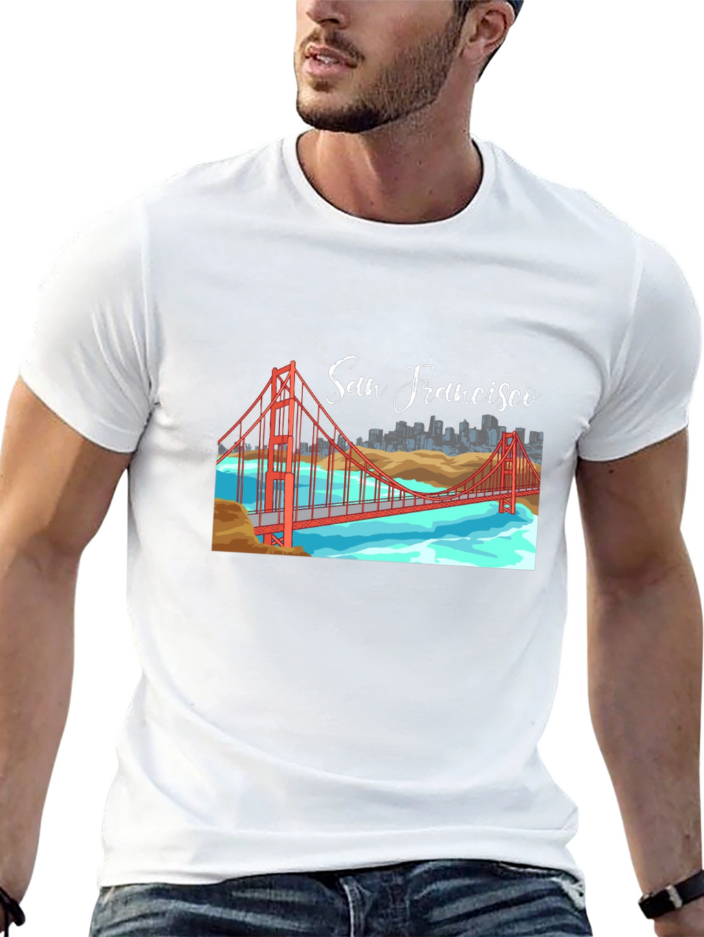 San Francisco Bridge Graphic Tee - Black