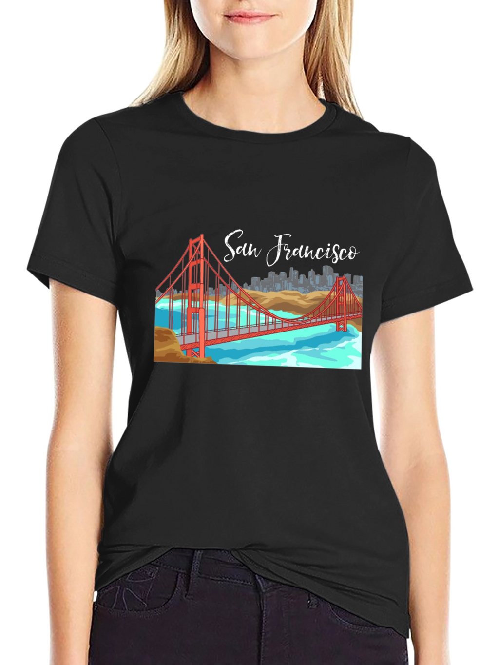 San Francisco Bridge Graphic Tee - Black