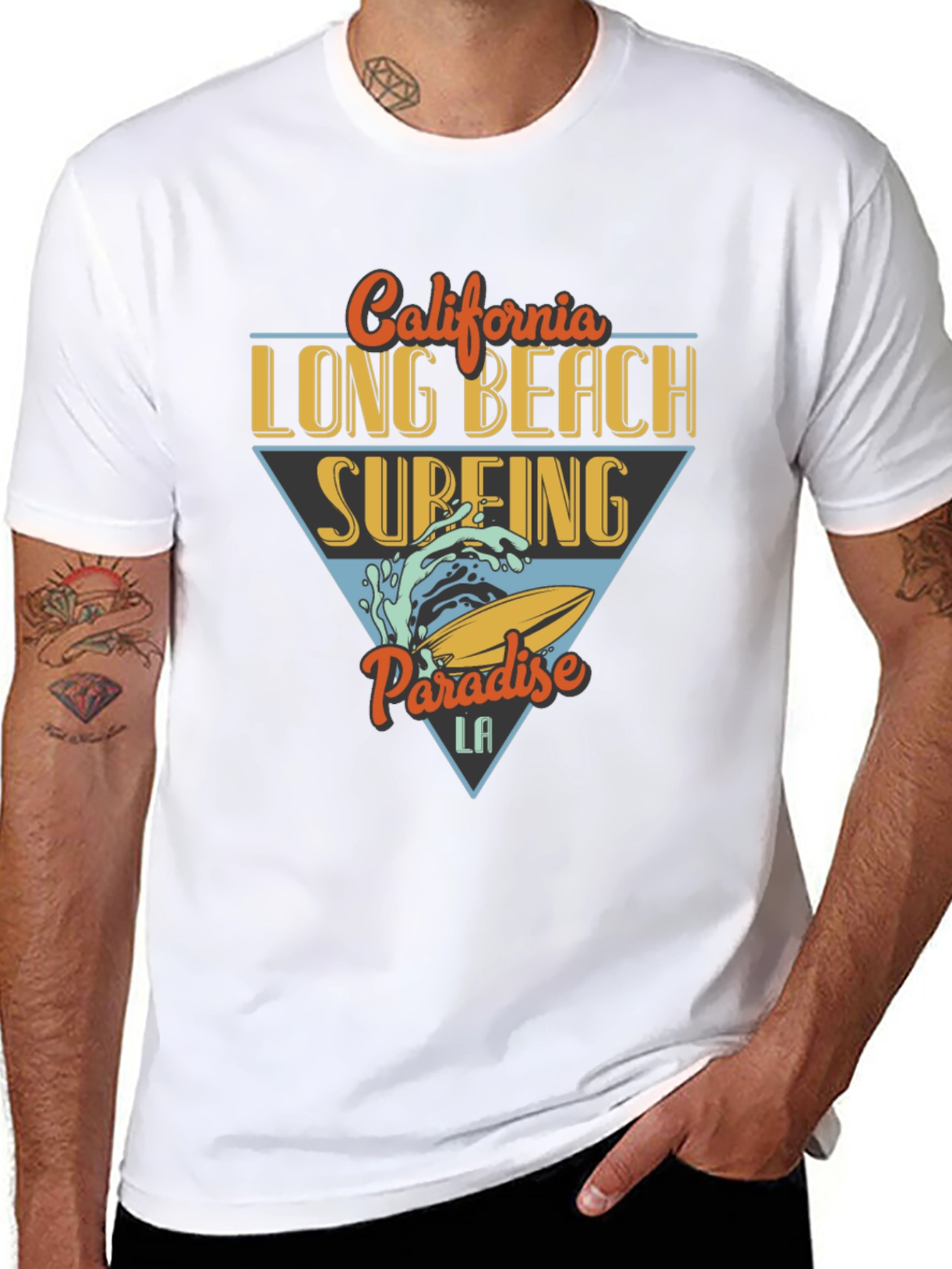 California Long Beach Surfing T-Shirt