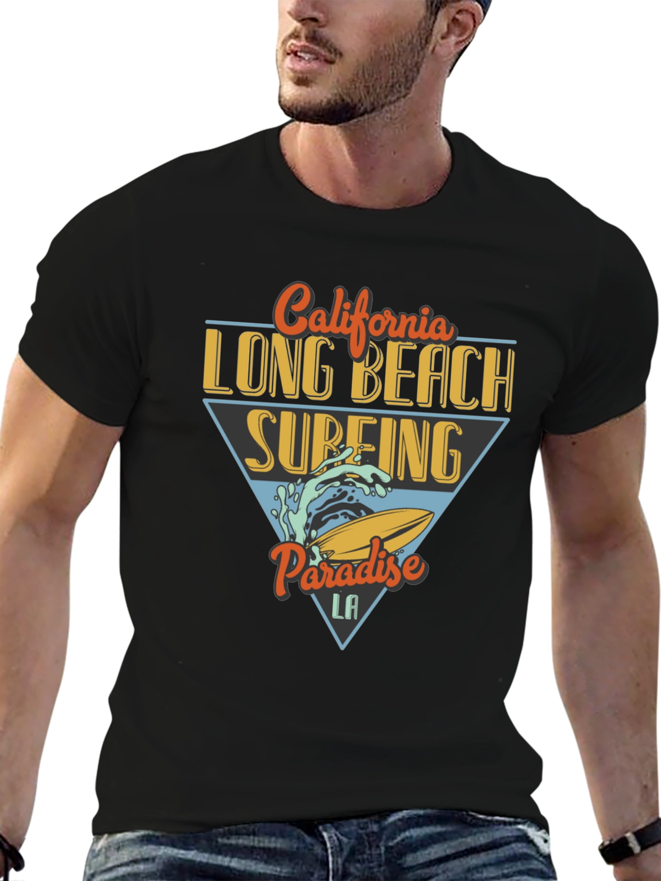 California Long Beach Surfing T-Shirt