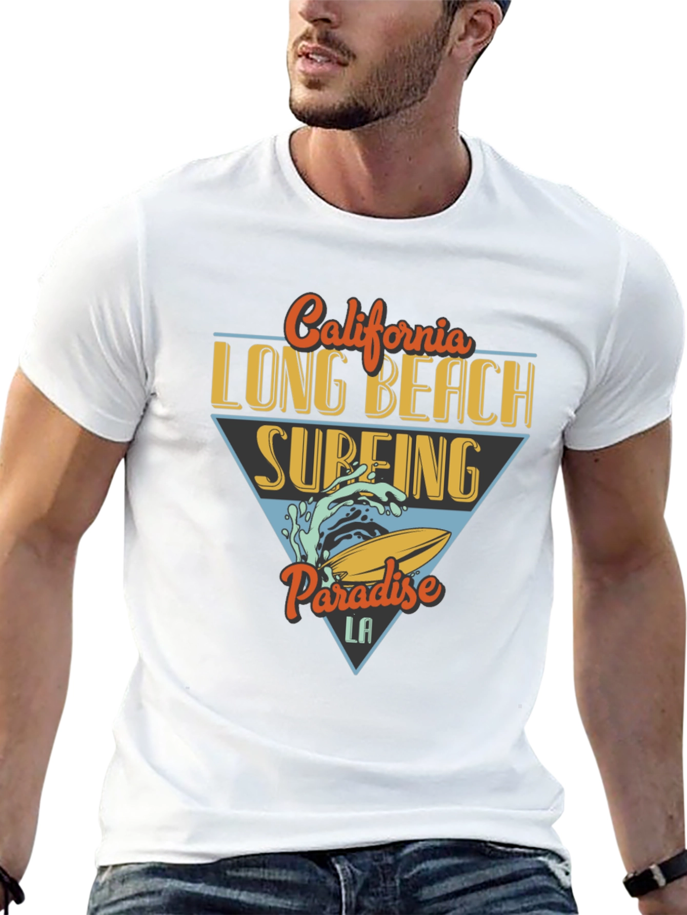 California Long Beach Surfing T-Shirt