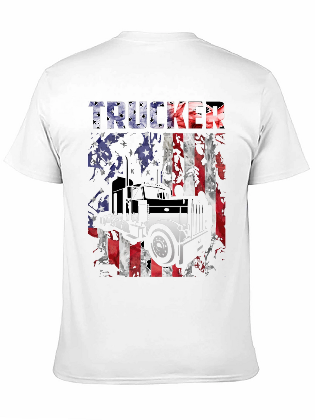 Trucker USA Flag Graphic T-Shirt