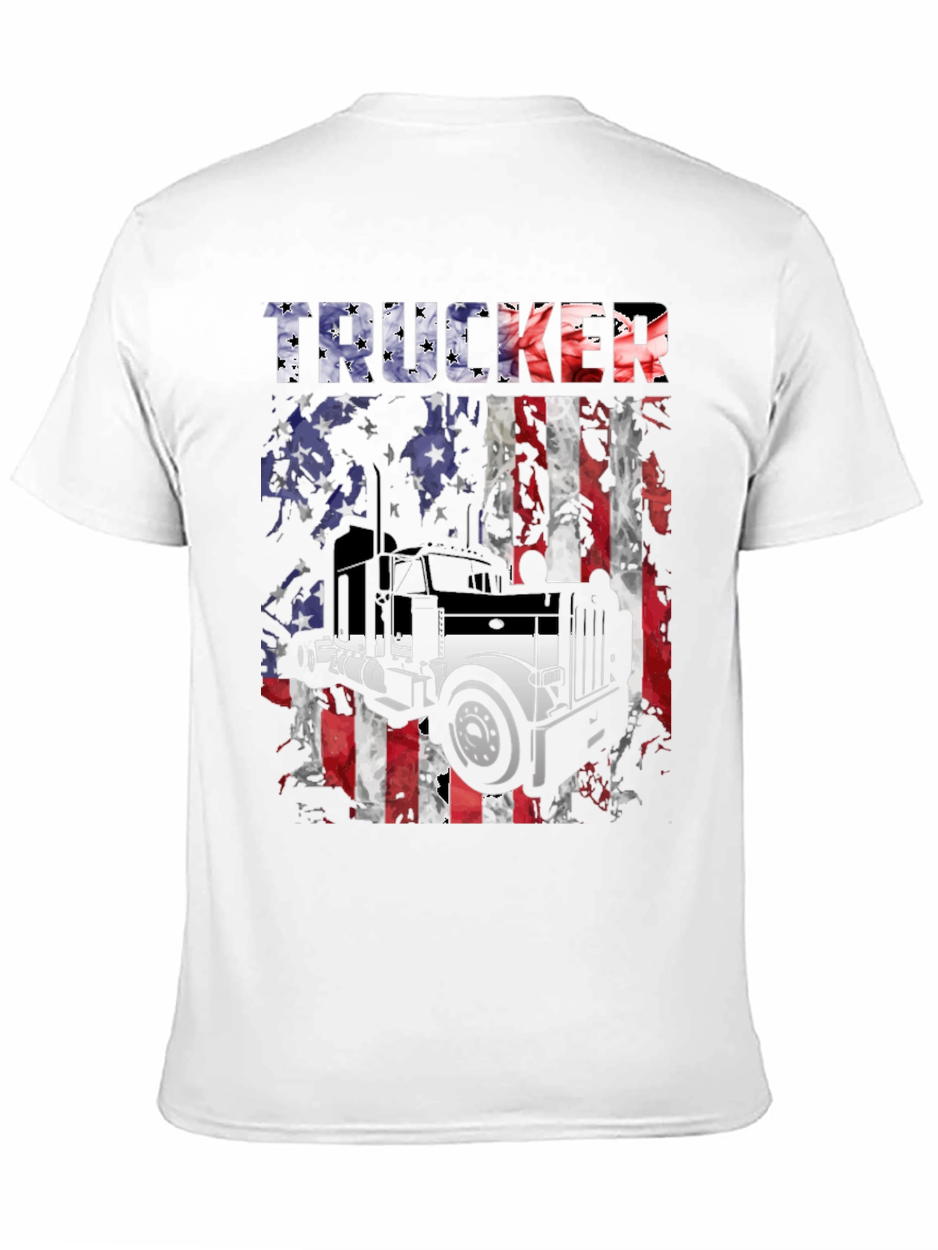 Trucker USA Flag Graphic T-Shirt