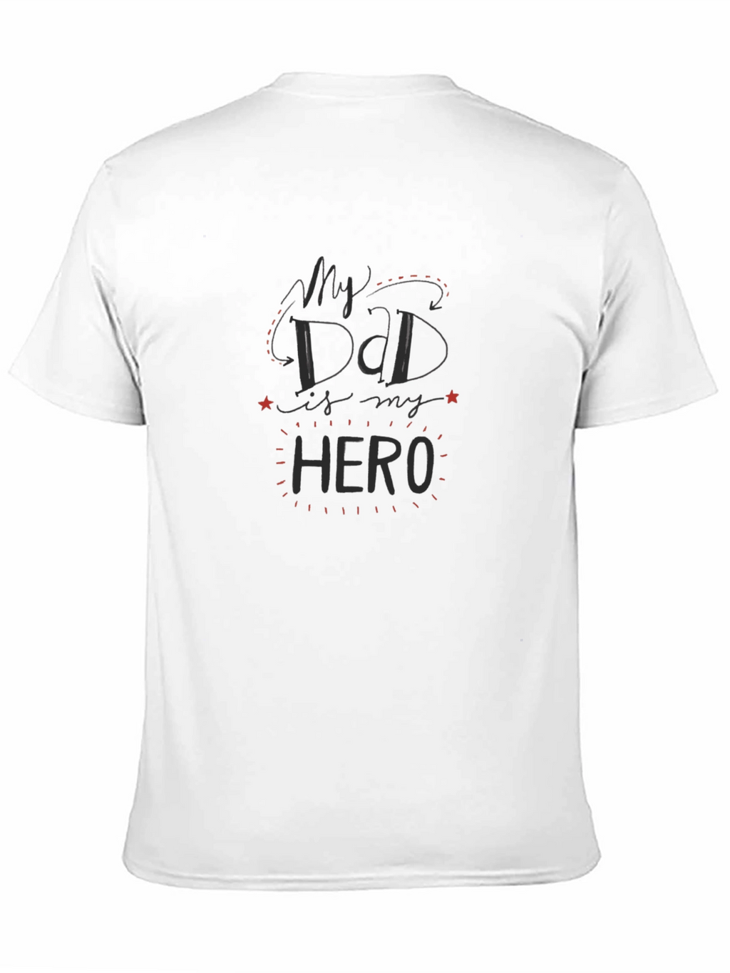 My Dad is My Hero Black T-Shirt