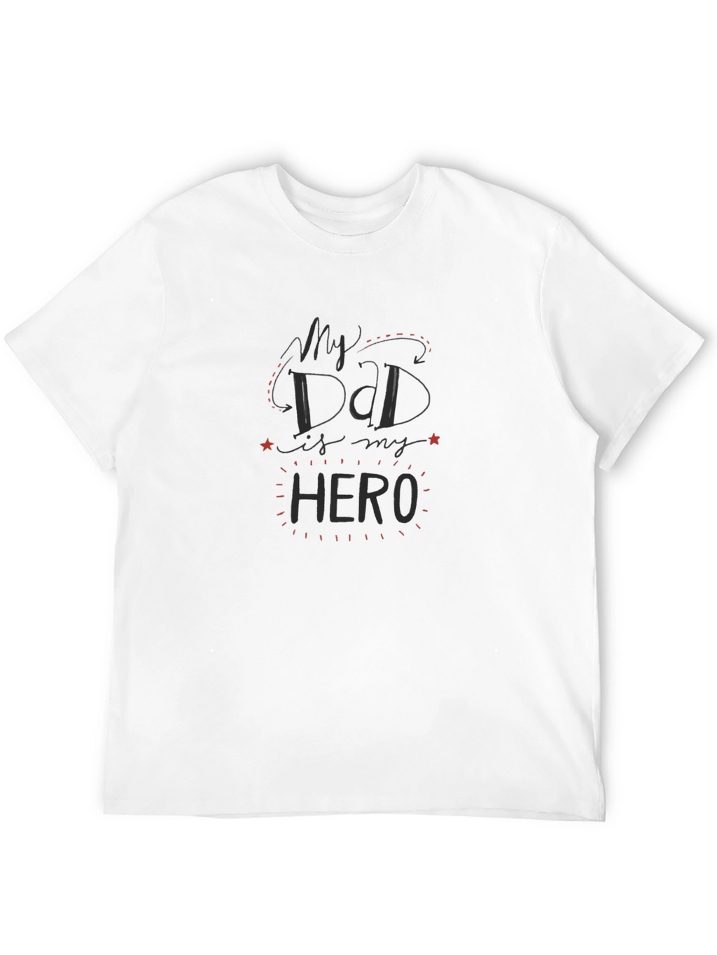 My Dad is My Hero Black T-Shirt