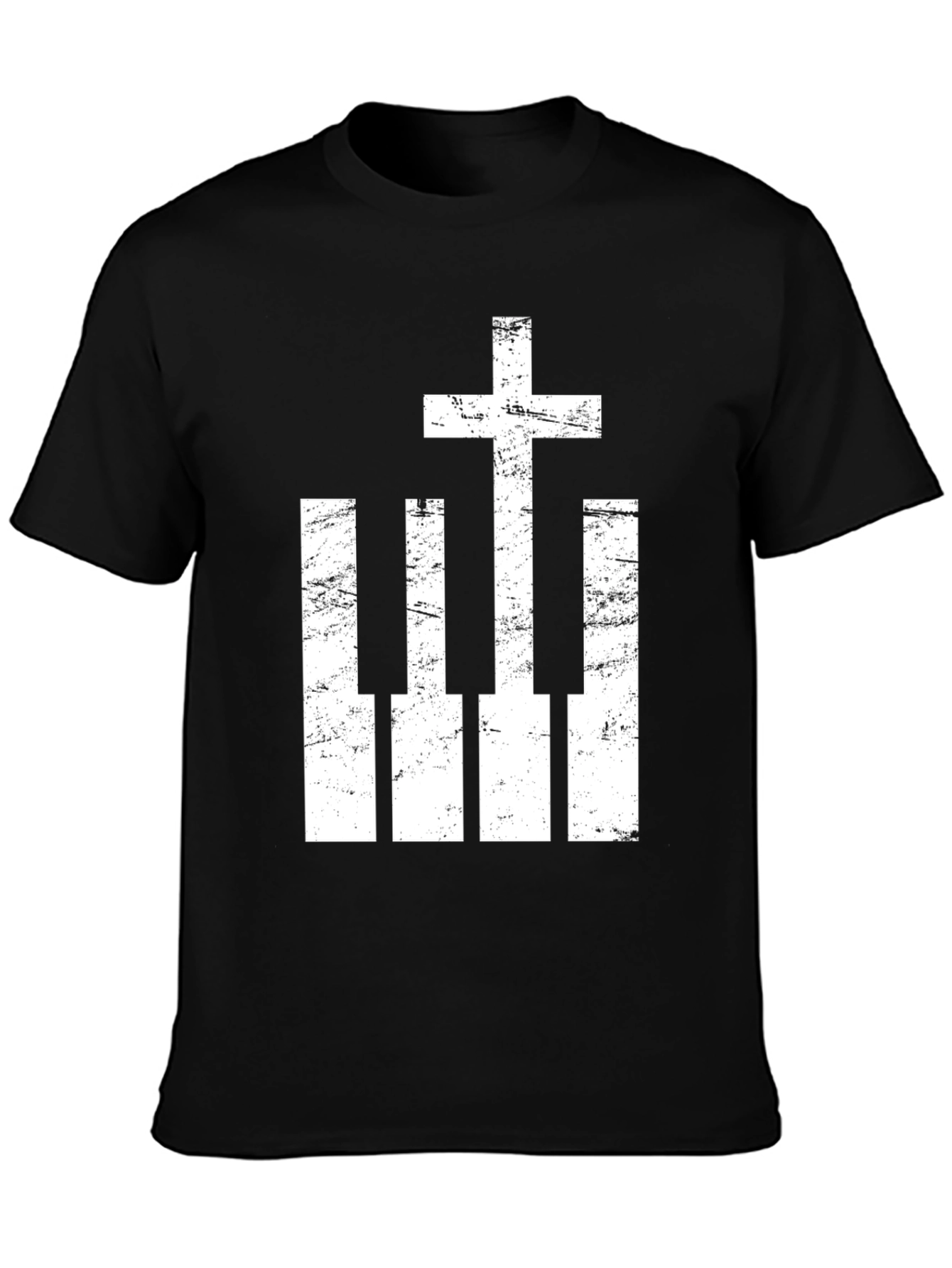 Christian Piano Cross Graphic Tee