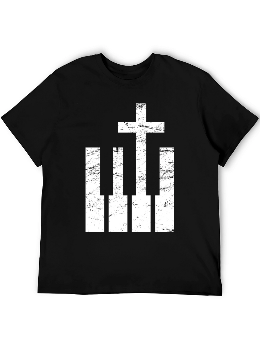 Christian Piano Cross Graphic Tee
