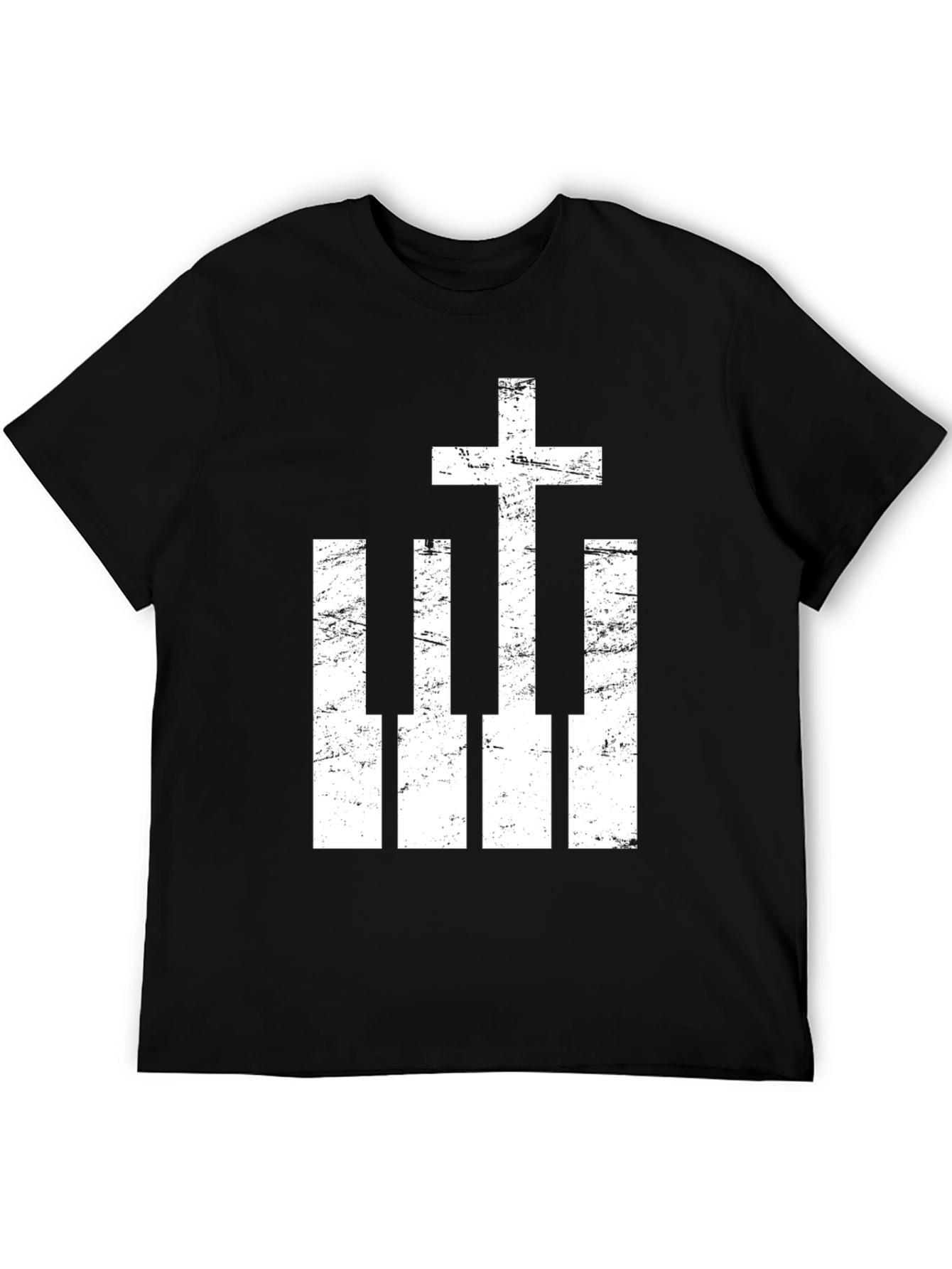 Christian Piano Cross Graphic Tee