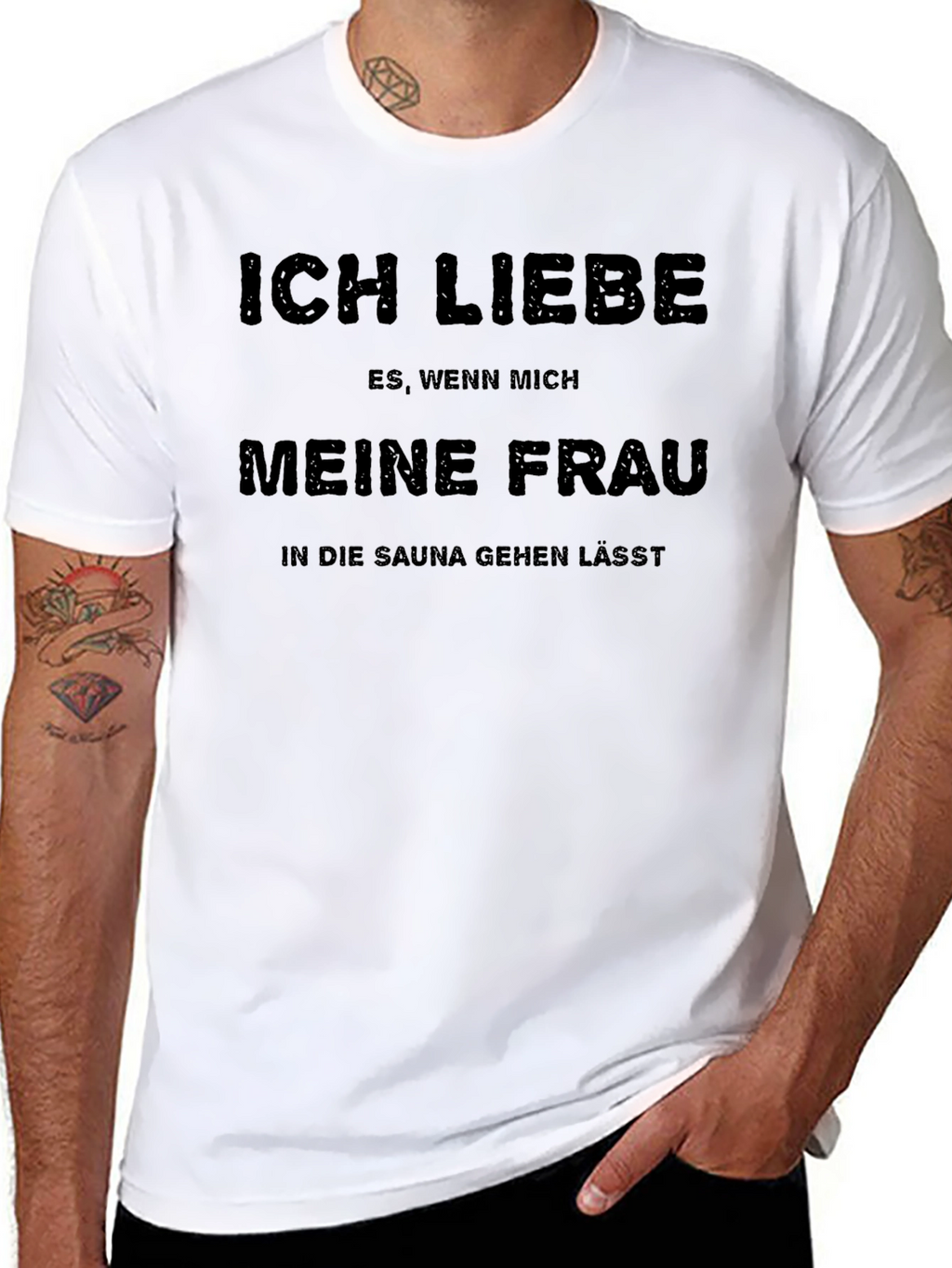Ich Liebe Meine Frau Sauna T-Shirt - Black