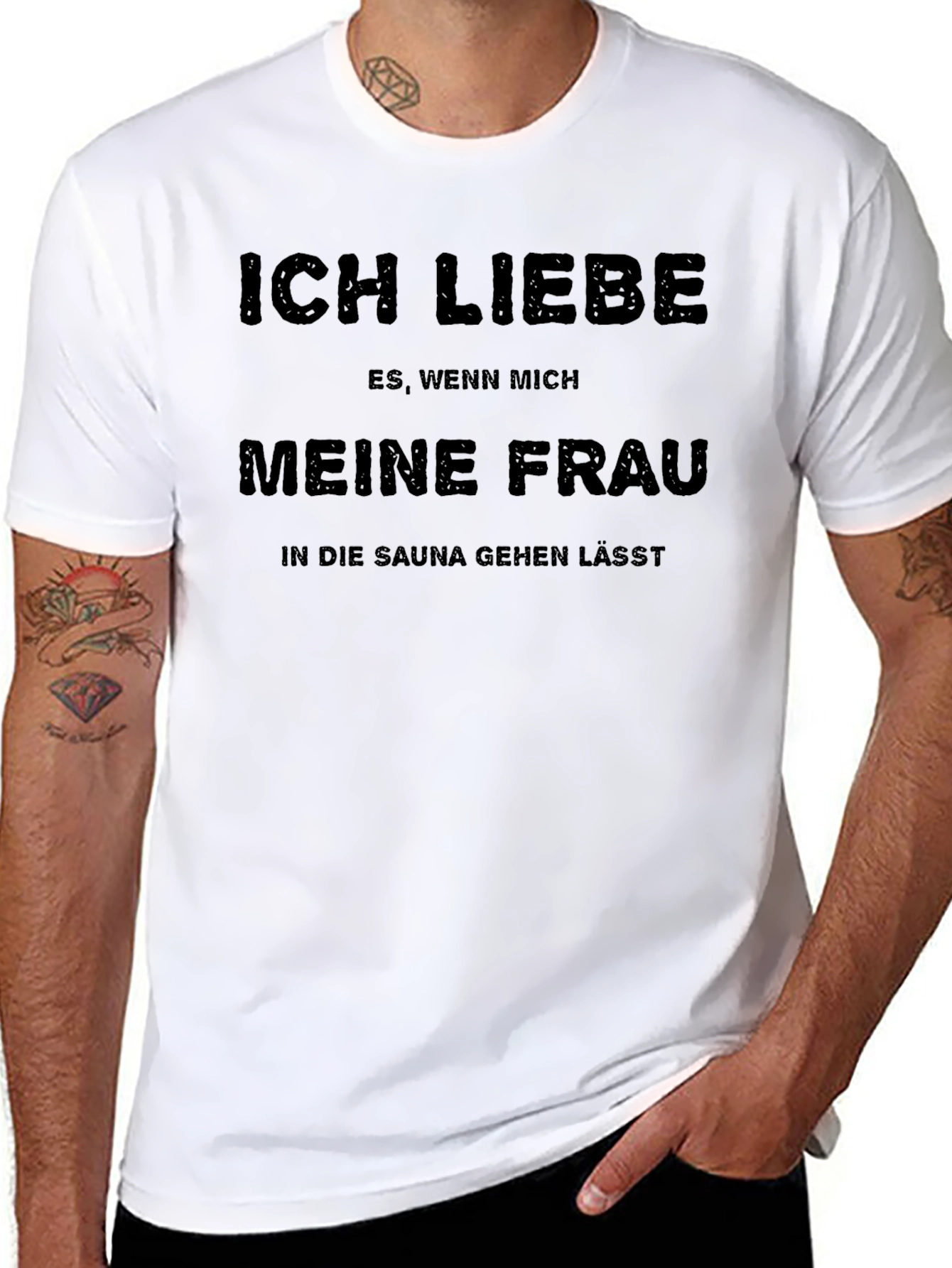 Ich Liebe Meine Frau Sauna T-Shirt - Black