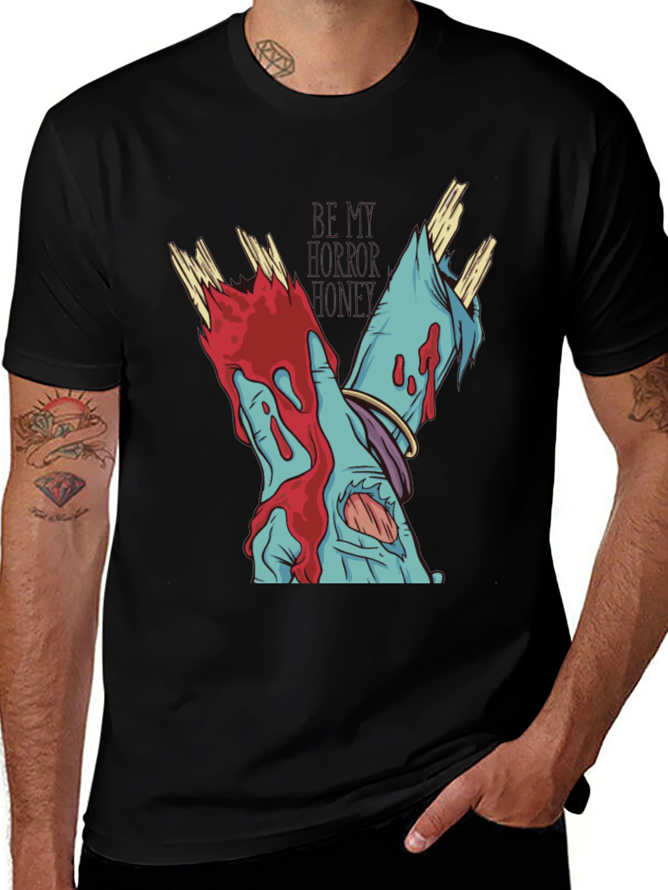 Zombie Hands Black T-Shirt