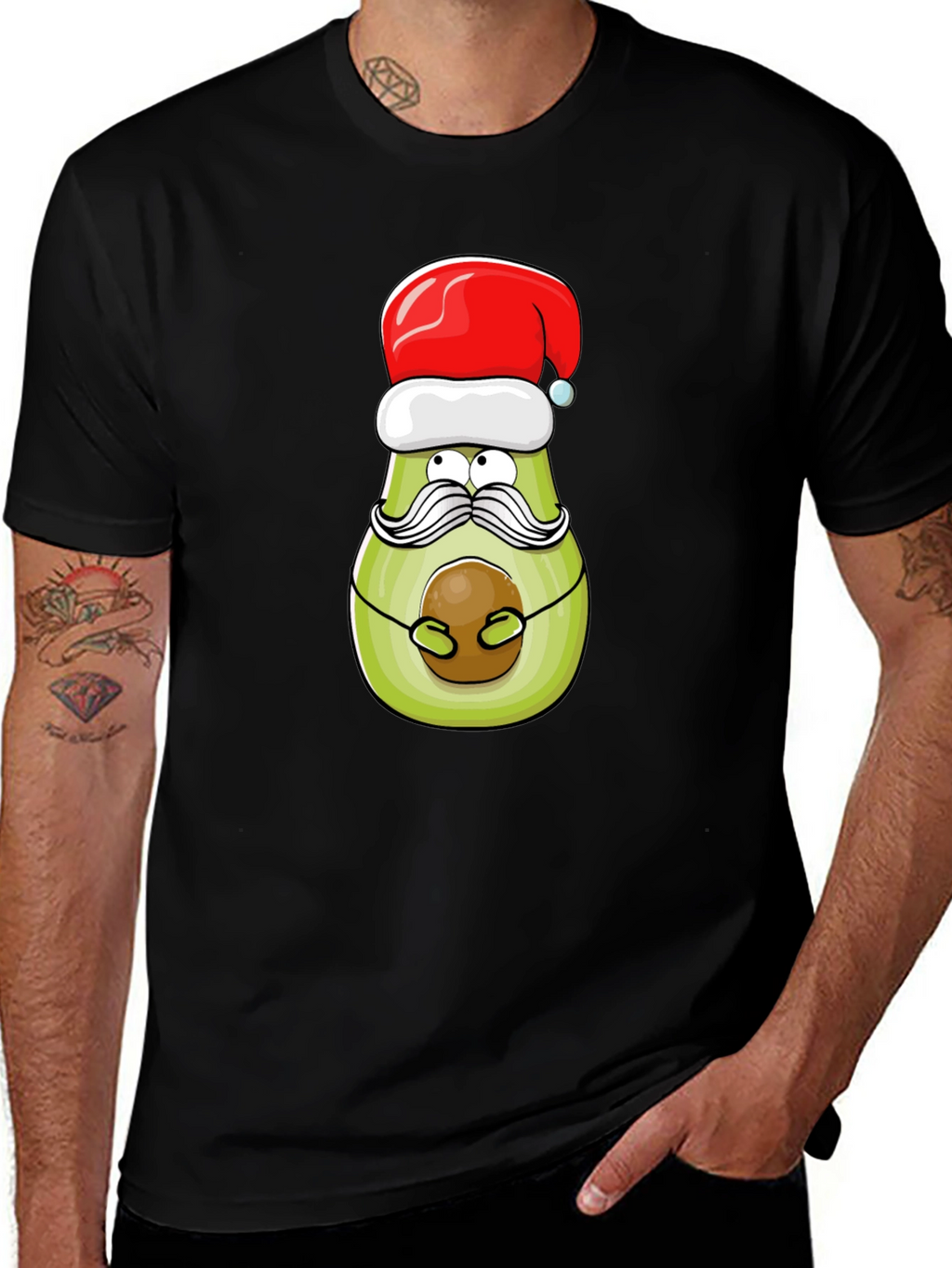 Festive Avocado Santa T-Shirt