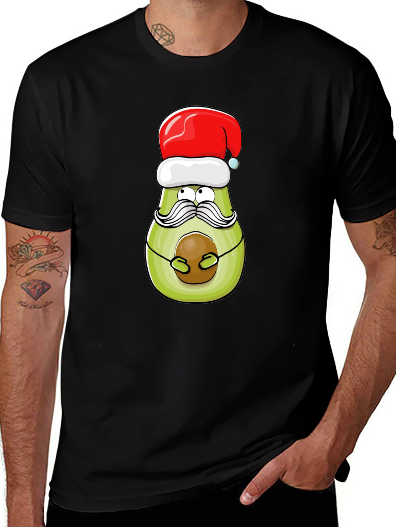 Festive Avocado Santa T-Shirt