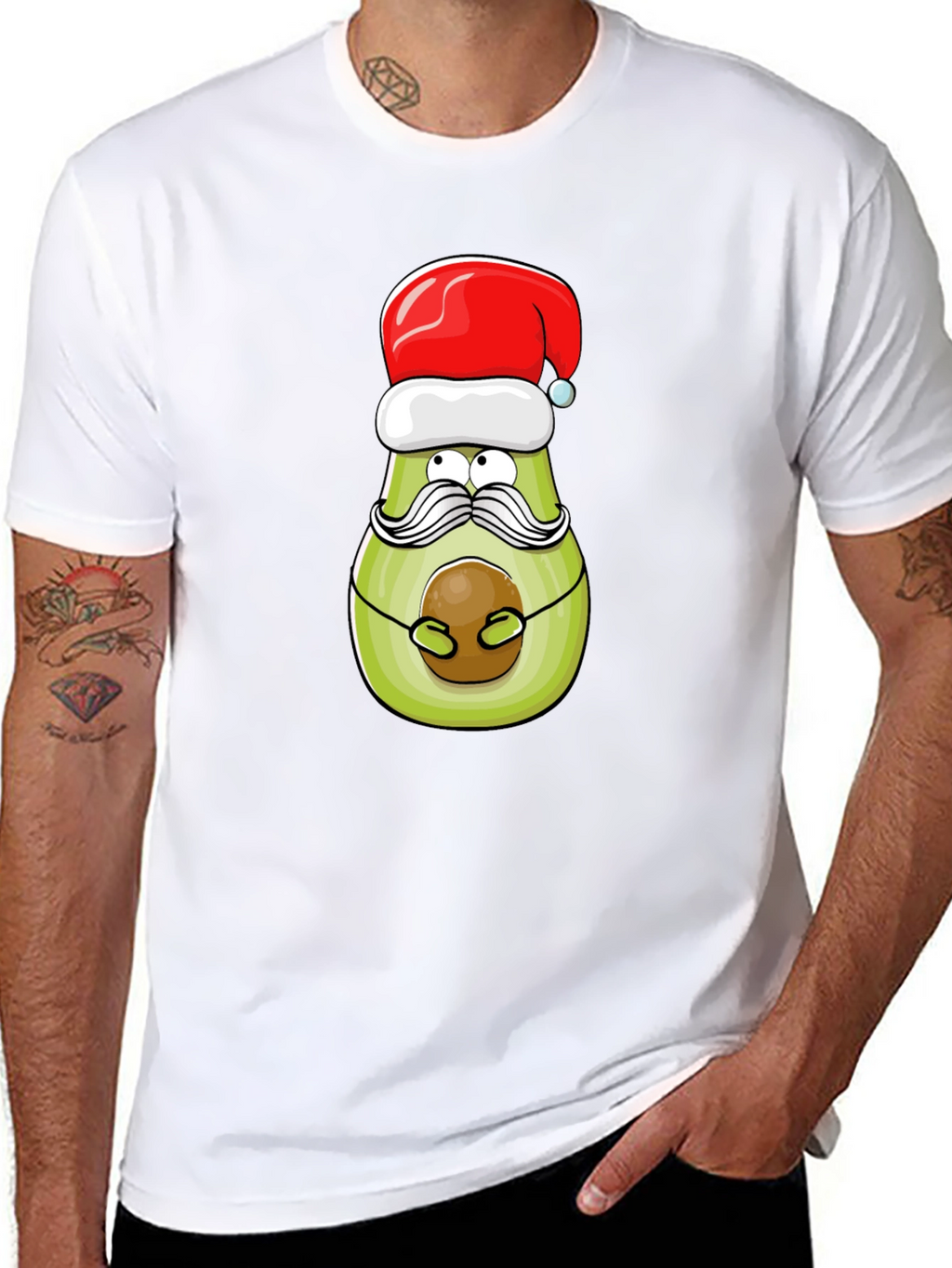 Festive Avocado Santa T-Shirt